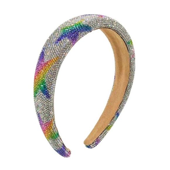 Rainbow Star Rhinestone Headband Sparkly Hair Accessory - Picture 3 of 7